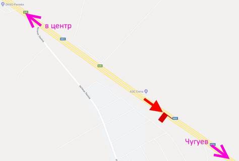 Billboard A in Kharkiv Pr-t Geroiv Harkova - Rostovs'ka trasa - AZS Aelita-5-viizd iz mista scheme