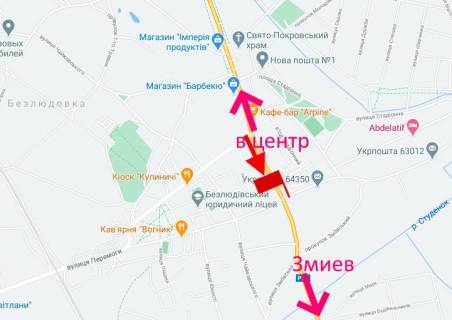 Billboard B in Bezlyudivka, 3х6  Pr-t Gagarina-sel. Bezludivka-praporec' No10 (viizd iz mista) scheme