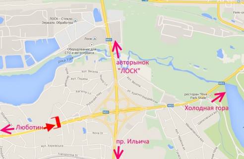 Non-Standard A in Pisochin Arka-Poltavs'kij slah-post Policii-v centr scheme