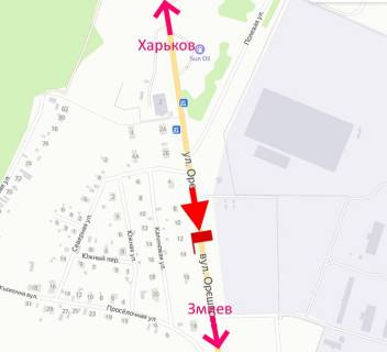 Billboard A in Vasishcheva sel. Vasiseve-st. Oreskova -st. Pivnicna - u bik Zmieva scheme