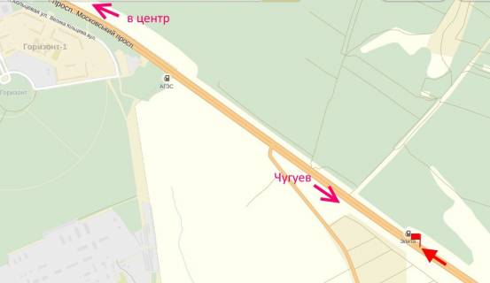 Billboard A in Kharkiv Pr-t Geroiv Harkova - Rostovs'ka trasa - AZS Aelita-3-v'izd do mista scheme