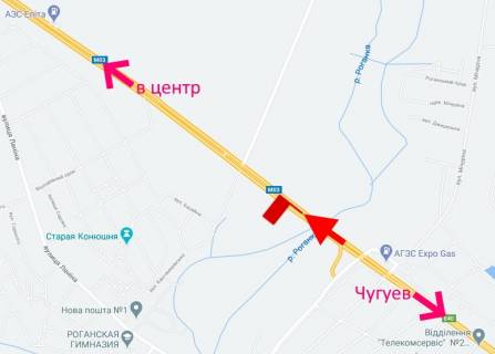 Billboard A in Rogan, 3х6  Pr-t Geroiv Harkova - Rostovs'ka trasa bila povorotu na M. Rogan'-3-v'izd u misto scheme