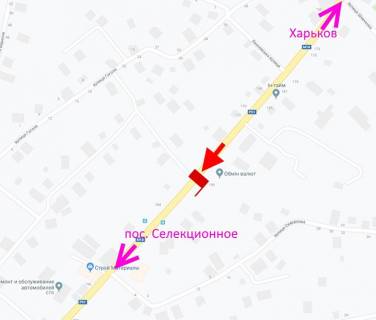 Billboard B in Merefa, 3х6  Merefa-st. Dniprovs'ka-prov. Gogola-praporec' No2-v centr scheme