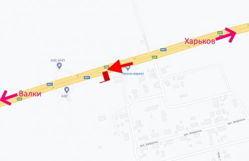 Billboard B in Kharkiv highway Trasa Kiiv-Harkiv-sel. Travneve-bila Krona marketu -praporec' No1 -u bik Valok scheme