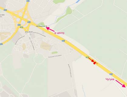 Billboard A in Kharkiv, 3х6  Pr-t Geroiv Harkova - Rostovs'ka trasa bila AZS OKKO 2 (viizd iz mista) scheme