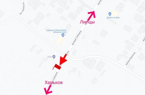 Billboard A in Circuni, 3х6  sel. Cirkuni-st. Soborna-bila AZS-praporec' No2- u bik Harkova scheme