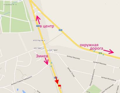 Billboard B in Bezlyudivka, 3х6  Pr-t Gagarina-sel. Bezludivka-praporec' No1 (viizd iz mista) scheme