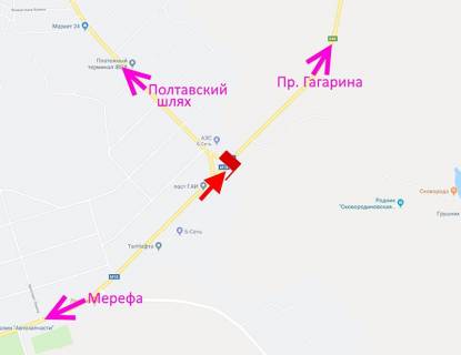 Billboard A in High, 3х6  Simferopol's'ke sose-sel. Visokij post Policii-praporec' No4 (v'izd u misto) scheme