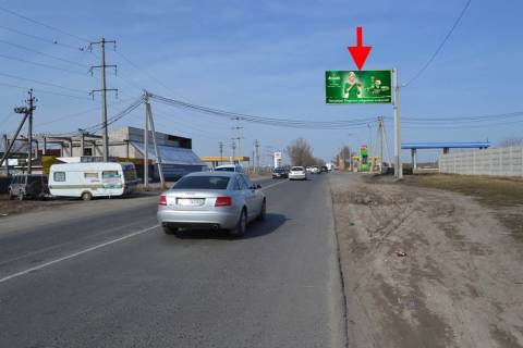 Billboard A in Bezlyudivka, 3х6  Pr-t Gagarina - rozv'azka z kil'cevou, bila AZS "OVIS" (v'izd do mista) Photo 1
