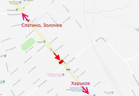 Billboard B in Twitch, 3х6  Dergaci-st. Sums'kij slah -st. Pot'omkina-u bik Harkova scheme