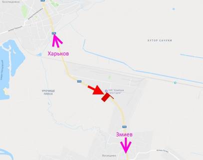 Billboard B in Vasishcheva, 3х6  sel. Vasiseve- v r-ni st. Promislova-bila AZS Ovis-(u bik Zmieva) scheme