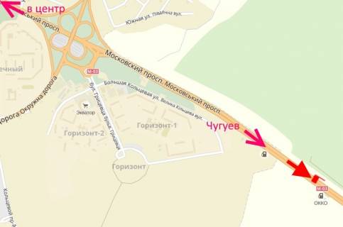 Billboard B in Kharkiv, 3х6  Pr-t Geroiv Harkova - Rostovs'ka trasa bila AZS OKKO (viizd iz mista) scheme