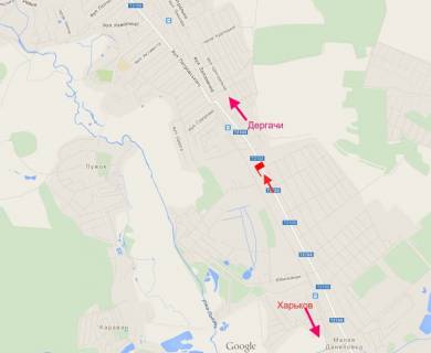 Billboard B in Twitch, 3х6  Dergaci-v'izd u misto z boku Harkova-(livij) scheme