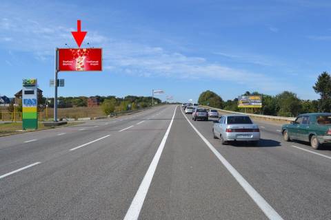 Billboard B in Pisochin, 3х6  Poltavs'kij slah-sel.Pisocin-st. Avtomobil'na bila dvoh AZS, iz centru Photo 1