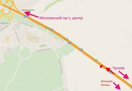 Billboard A in Kharkiv Pr-t Geroiv Harkova - Rostovs'ka trasa bila AZS OKKO 3 (v'izd do mista) scheme