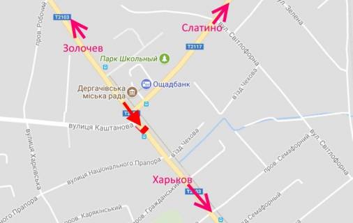 Billboard A in Twitch, 3х6  Dergaci-st. Sums'kij slah-mis'krada-u bik Harkova scheme