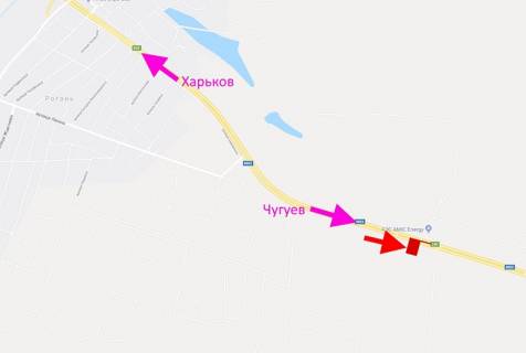 Billboard A in Kharkiv highway Rostovs'ka trasa -AZS AMIC Energy- u bik Cugueva scheme