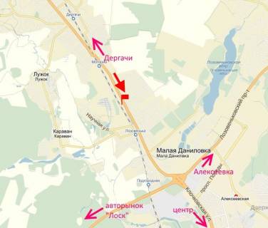 Billboard A in Mala Danylivka, 3х6  Mala Danilivka - kotedzne selise "Pole cudes" - u bik Harkova-niz-etazerka No2 scheme