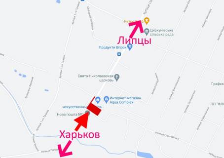 Billboard B in Circuni, 3х6  sel. Cirkuni-st. Soborna - bila viddilenna Novoi posti - u bik sel. Lipci scheme