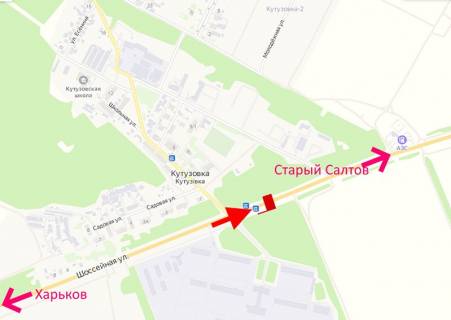 Billboard A in Kutuzivka, 3х6  Saltivs'ke sose-sel. Kutuzivka-praporec' No2-u bik St. Saltova scheme