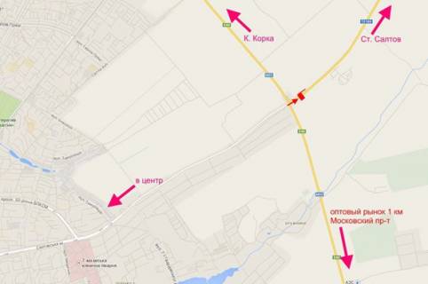 Billboard B in Kharkiv highway, 3х6  Saltivs'ke sose-rozv'azka  z kil'cevou-viizd iz mista u bik St. Saltova scheme