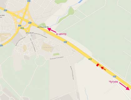 Billboard A in Kharkiv Pr-t Geroiv Harkova - Rostovs'ka trasa bila AZS OKKO 2 (v'izd do mista) scheme