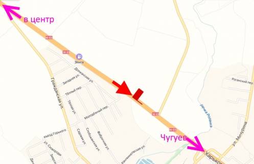 Billboard A in Rogan, 3х6  Pr-t Geroiv Harkiv - Rostovs'ka trasa bila povorotu na M. Rogan'-2-viizd iz mista scheme