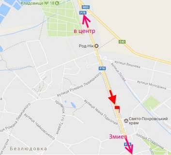 Billboard B in Kharkiv Pr-t Gagarina-sel. Bezludivka-praporec' No7 (viizd iz mista) scheme