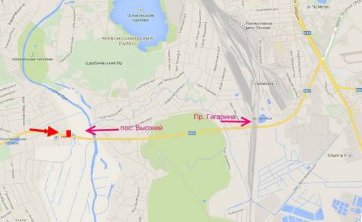 Billboard A in , 3х6  Simferopol's'ke sose-sel. Karacivka - do centru scheme