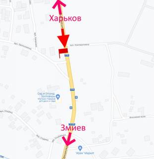 Billboard A in Vasishcheva, 3х6  sel. Vasiseve-st. Oreskova  -st. Prosʹolochna- u bik Zmieva scheme