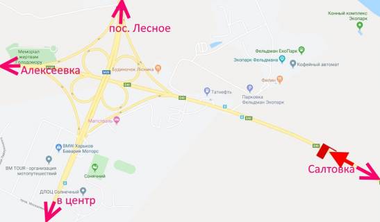 Billboard A in Kharkiv highway, 3х6  Lozoven'kivs'kij pr-t-Fel'dman-ekopark-praporec' No5- u bik Oleksiivki scheme