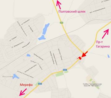 Billboard A in High, 3х6  Simferopol's'ke sose-sel. Visokij-post Policii-bila AZS "B-set'"-2-viizd iz mista scheme