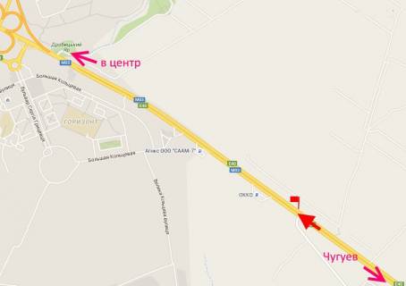 Billboard A in Kharkiv Pr-t Geroiv Harkova - Rostovs'ka trasa bila AZS OKKO 7 (v'izd do mista) scheme