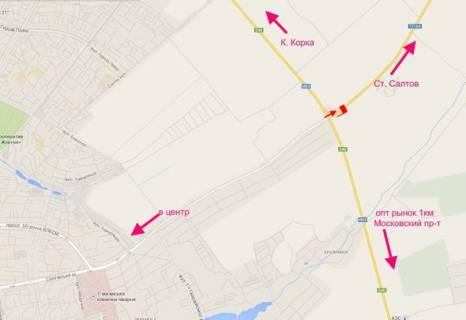 Billboard A in Kharkiv highway, 3х6  Saltivs'ke sose-rozv'azka z kil'cevou-5-viizd iz mista u bik St. Saltova scheme