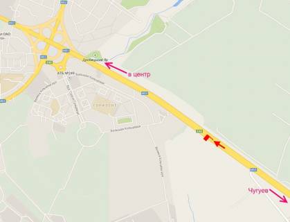 Billboard A in Kharkiv Pr-t Geroiv Harkova - Rostovs'ka trasa bila AZS OKKO 1 (v'izd do mista) scheme