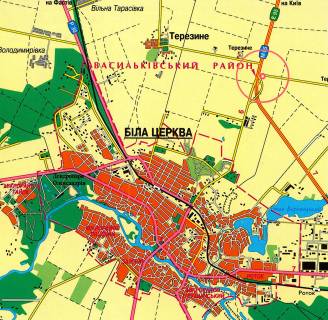 Billboard B in Bila Tserkva, 3х6  Bila Cerkva, KP policii; M-05 Kiiv-Odesa 16, km 78+100 m, livoruc; v'izd v BC z boku Kieva, pered velikou transportnou rozv'azkou scheme