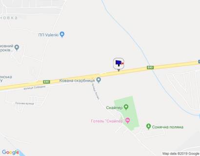 Billboard A in Kapitanivka, 6х3  s. Kapitanivka, trasa M-06 "Kiiv-Cop" (Zitomir), km 23+350 pravo scheme