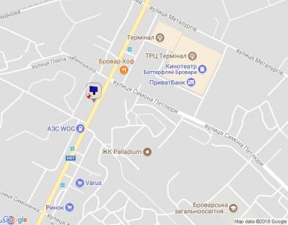 Billboard B in Brovary, 6х3   m. Brovari, st. Kiivs'ka, 265/2, cerez 55m pisla povorotu na st. Vasila Stefanika, cerez 75m pisla AZS "WOG", cerez 170m pisla magazinu ATB, cerez 260m pisla magazinu "Varus", cerez 260m pisla zaizdu na rinok, cerez 390m pisla povorotu na st. scheme