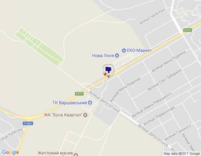 Billboard A in Bucha, 6х3  m. Buca, trasa M-07 "Kiiv-Kovel'", km 30+050 livo, st. Nove Sose, navproti TC Modul', za 150m do magazinu Epicentr, za 450m do TRC Avenir Plaza, cerez 100m pisla AZS WOG scheme