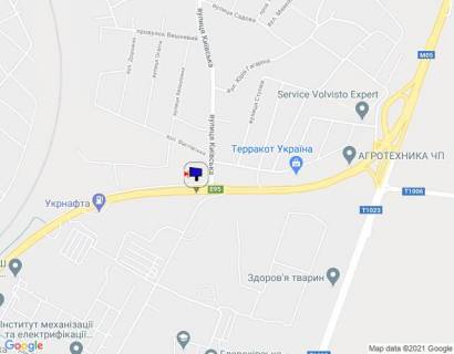 Billboard A in Glevakha, 6х3  смт. Глеваха, траса М-05 Київ-Одеса, км 27+190 ліво, зупинка "Весняна", через 370м після АЗС Укрнафта, за 700м до розв'язки на м. Васильків scheme