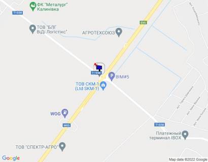 Billboard A in Kalynivka, 6х3  smt. Kalinivka, viizd na trasu M-05 Kiiv-Odesa, za 115m do avtobusnoi zupinki, za 375m do rozvorotu na m. Kiiv, za 550m do AZS WOG scheme