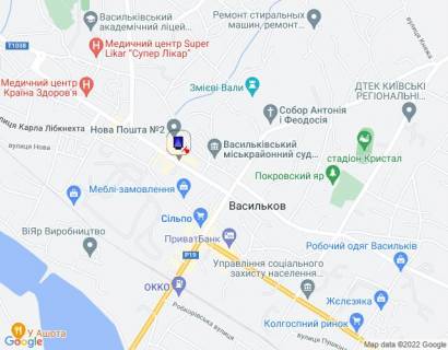 Citylight A in Vasylkiv, 1,2х1,8  m. Vasil'kiv, st. Grusevs'kogo, 6, bila viddilenna PUMB, navproti avtobusnoi zupinki, za 50m do Vasil'kivs'kogo Mis'krajonnogo centru zajnatosti, za 100m do magazinu "Sil'po" ta "COMFY", za 200m do povorotu na st. Gogola, za 250m do povorotu na scheme