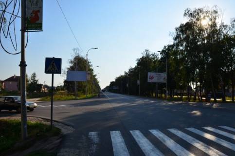 Billboard B in Bucha, 6х3  m. Buca, trasa M-07 "Kiiv-Kovel'", km 29+300 livo, st. Nove sose, perehresta z bul'varom Bogdana Hmel'nic'kogo, na svitlofori, ZK "Grand Burze" Photo 1