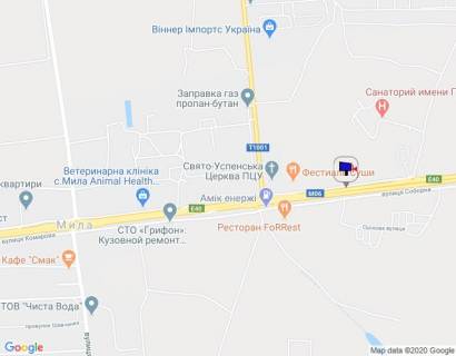 Billboard A in Kapitanivka, 6х3  s. Kapitanivka, trasa M-06 "Kiiv-Cop" (Zitomir), km 24+400 pravo, za 420m do AZS AMIS ta povorotu na Vorzel', za 280m do Mega Marketu scheme