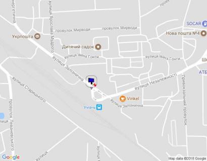 Billboard A in Uman, 6х3  m. Uman', st. Zaliznicna, navproti budinku 6, bila zaliznicnogo vokzalu, cerez 80m pisla pocatku st. Nezaleznosti scheme