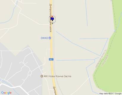 Billboard B in Kiev roads, 6х3  Dniprovs'ke sose, trasa N-01 "Kiiv-Znam'anka", km 22+300 livo, ZK "BASA Sity" scheme