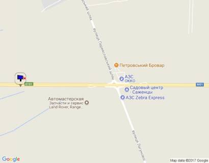 Billboard B in Brovary, 6х3   m. Brovari, trasa M-01 "Kiiv-Cernigiv-Novi Arilovici", km 22+350 pravo, ob'izd m. Brovari, cerez 950m pisla peretinu st. Pereaslavs'kij Slah ta st. Lagunovoi, restoranu "Petrivs'kij Brovar" ta AZS OKKO, za 1.5km do povorotu na st. Anatolia scheme