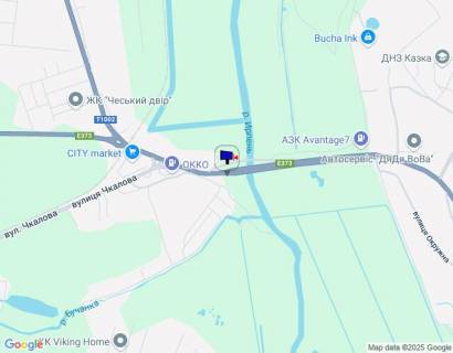 Billboard B in Irpin, 6х3  м. Ірпінь, траса М-07 "Київ-Ковель", км 23+300 ліво, міст через р. Ірпінка, в'їзд у місто, за 275м до АЗС ОККО, через 500м після магазину АТБ, через 550м після магазину ФОРА scheme