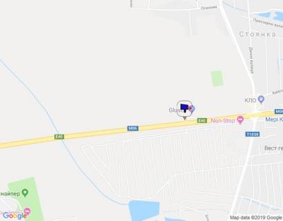 Billboard A in Parking s. Stoanka, trasa M-06 Kiiv-Cop (Zitomir), km 22+300 pravo, AZS GLUSCO, verh scheme