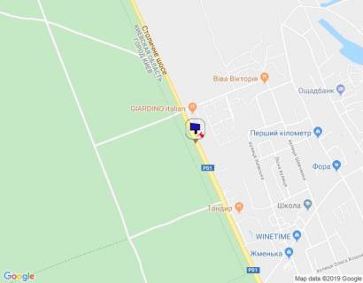 Billboard B in Kozin, 6х3  Конча-Заспа, траса Р-01, с. Козин, км 29+200 право, котеджне містечко "РОМАНОВО", супермаркет "Wine Time", за 250м до комплексу "Сезони SPA" та ресторану "Giardino" scheme